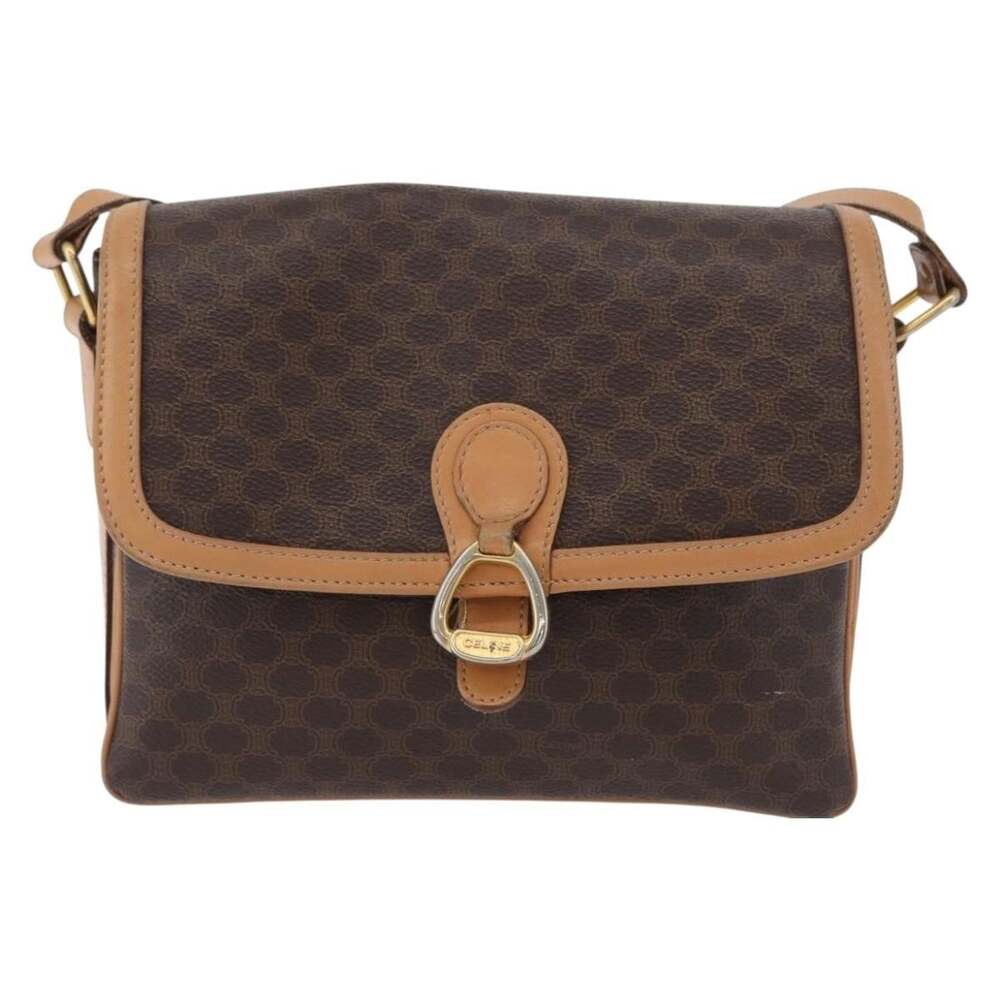 Celine Macadam Shoulder Bag Brown